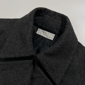 BARNEYS NEWYORK バーニーズニューヨーク メルトン ウール Pコート ピーコート サイズ 38 /チャコールグレー系 レディース