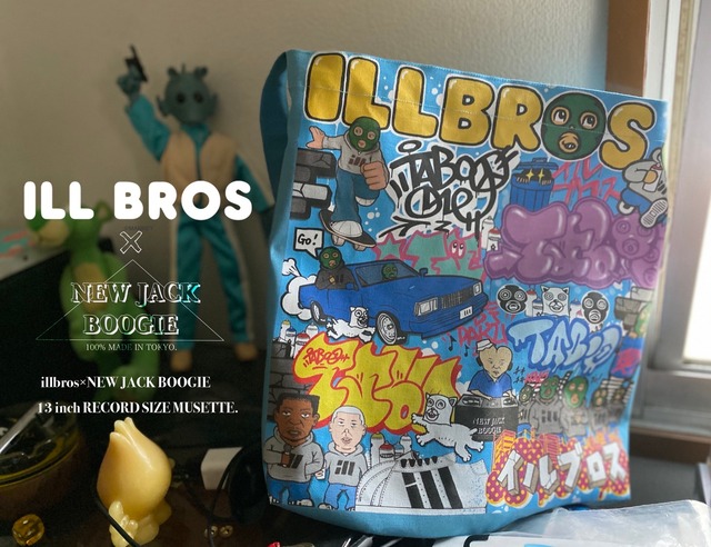 ILLBROSxNewJackBoogie Record bag BLUE | taboo1 onlineshop