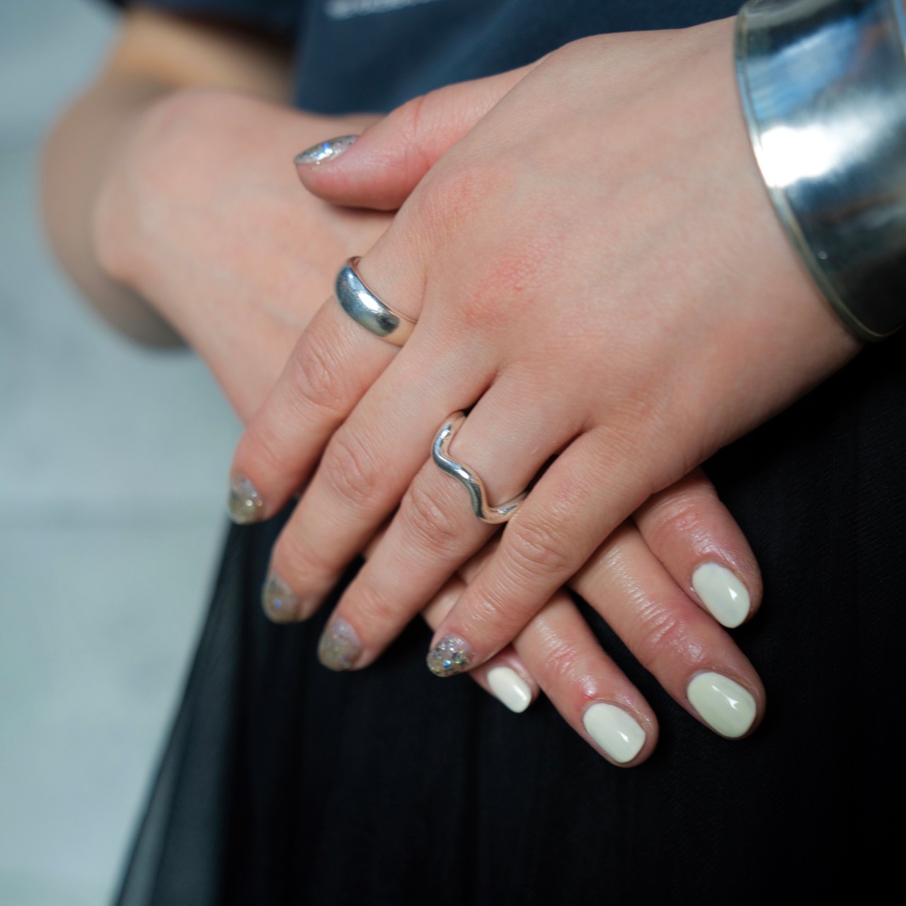 Karen silver , wave ring