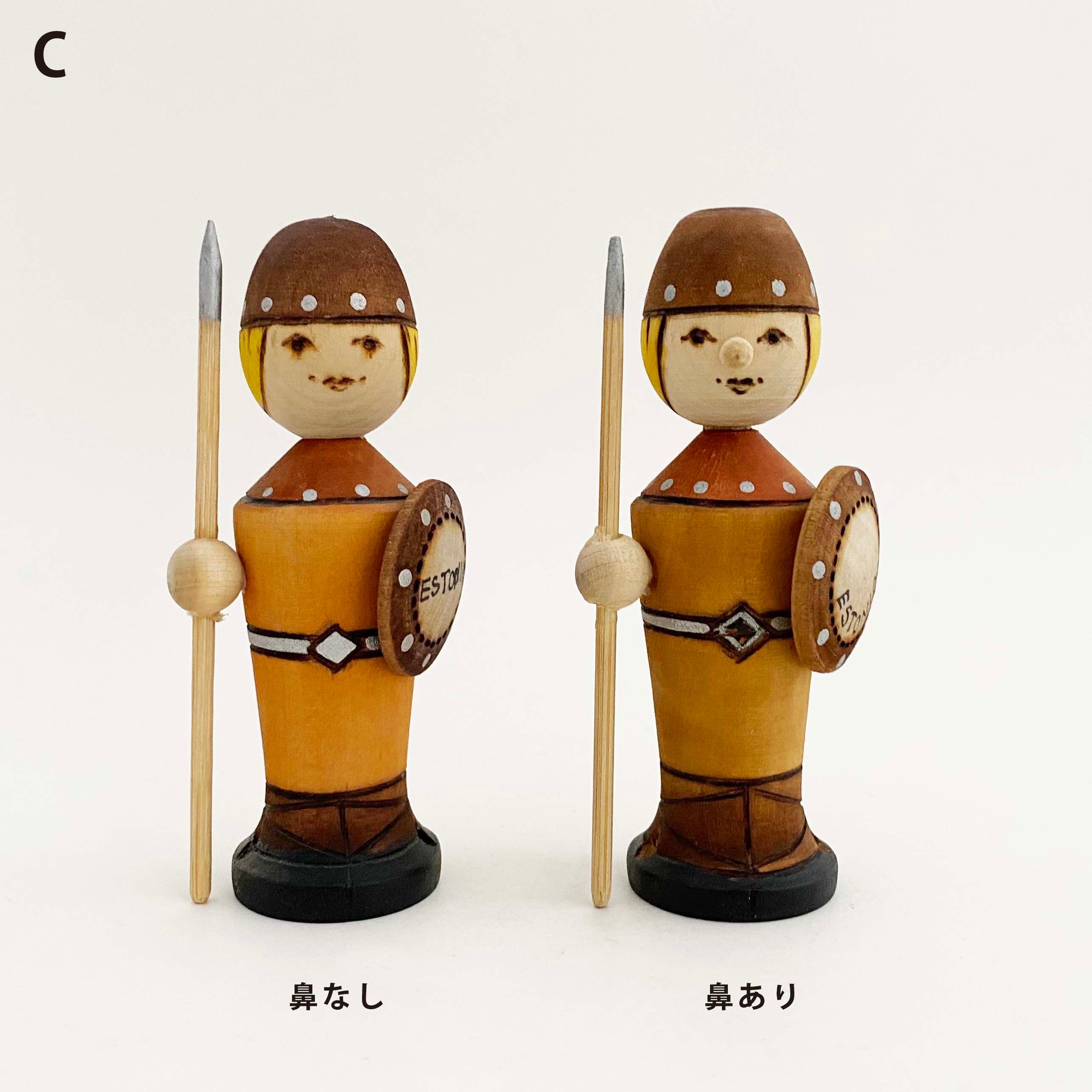 エストニア・ヴァイキングこけし（ウッドバーニング）