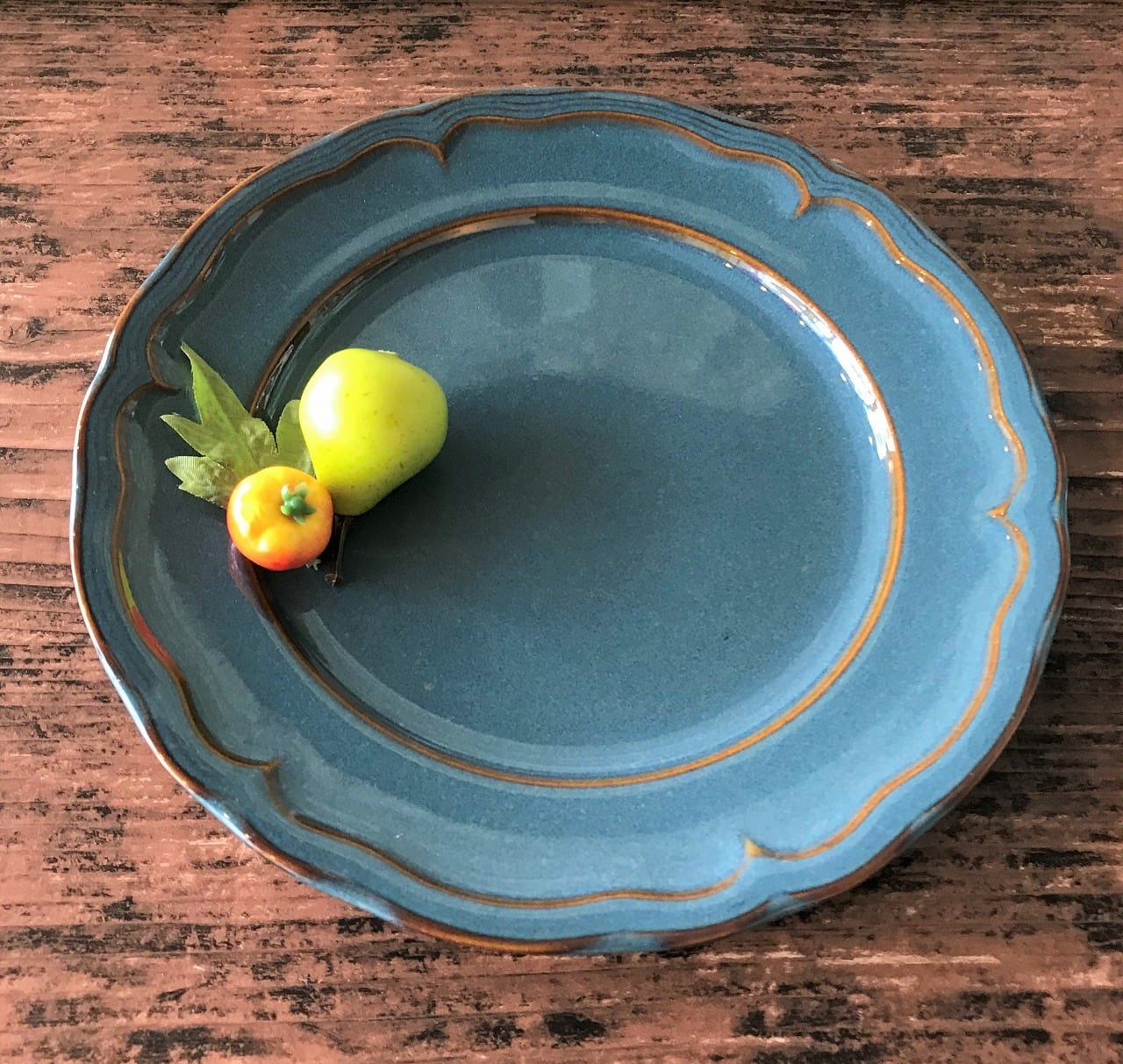 大皿 丸皿23cm アンティーク風 おしゃれ食器 ミート皿 クリスタ6色