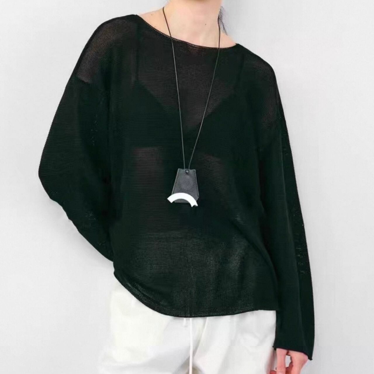 薄手 ゆったりシルエット UVロングカーディガン0005