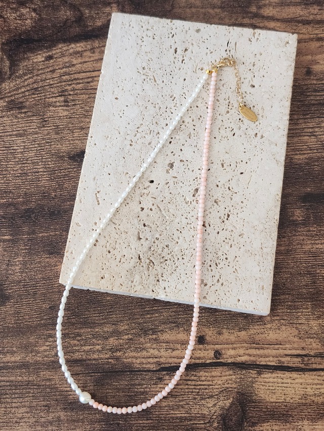 珊瑚&パールネックレス