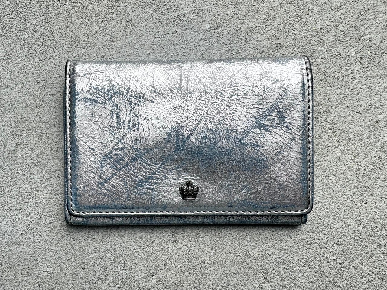 Justin Davis Leather card case SILVER