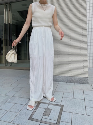 nylon tuck slacks pants