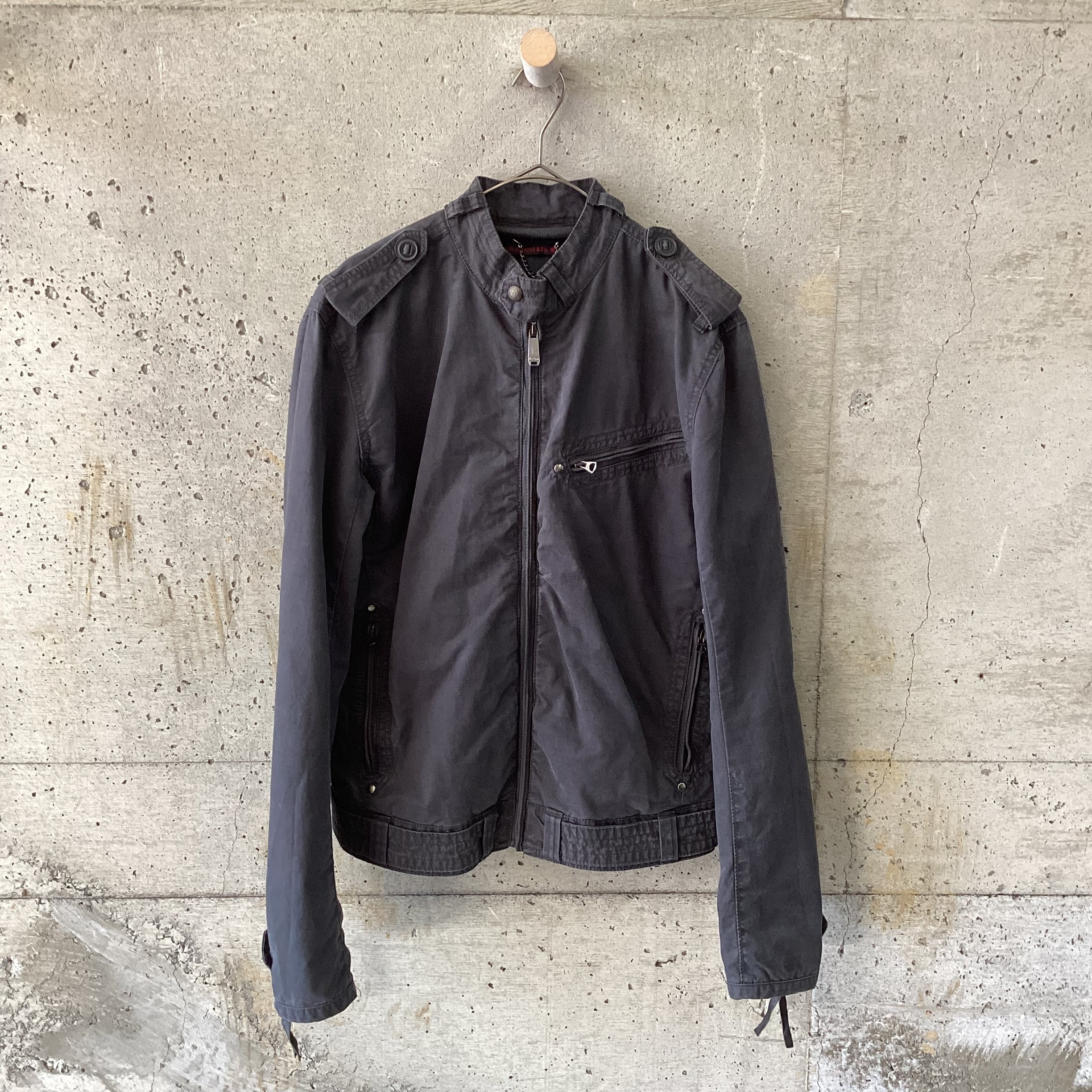Stand-collar black jacket