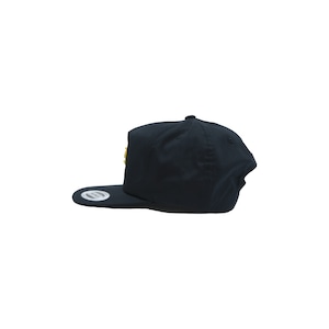 MOCO LOGO Unstructured 5-Panel Snapback [BLACK]