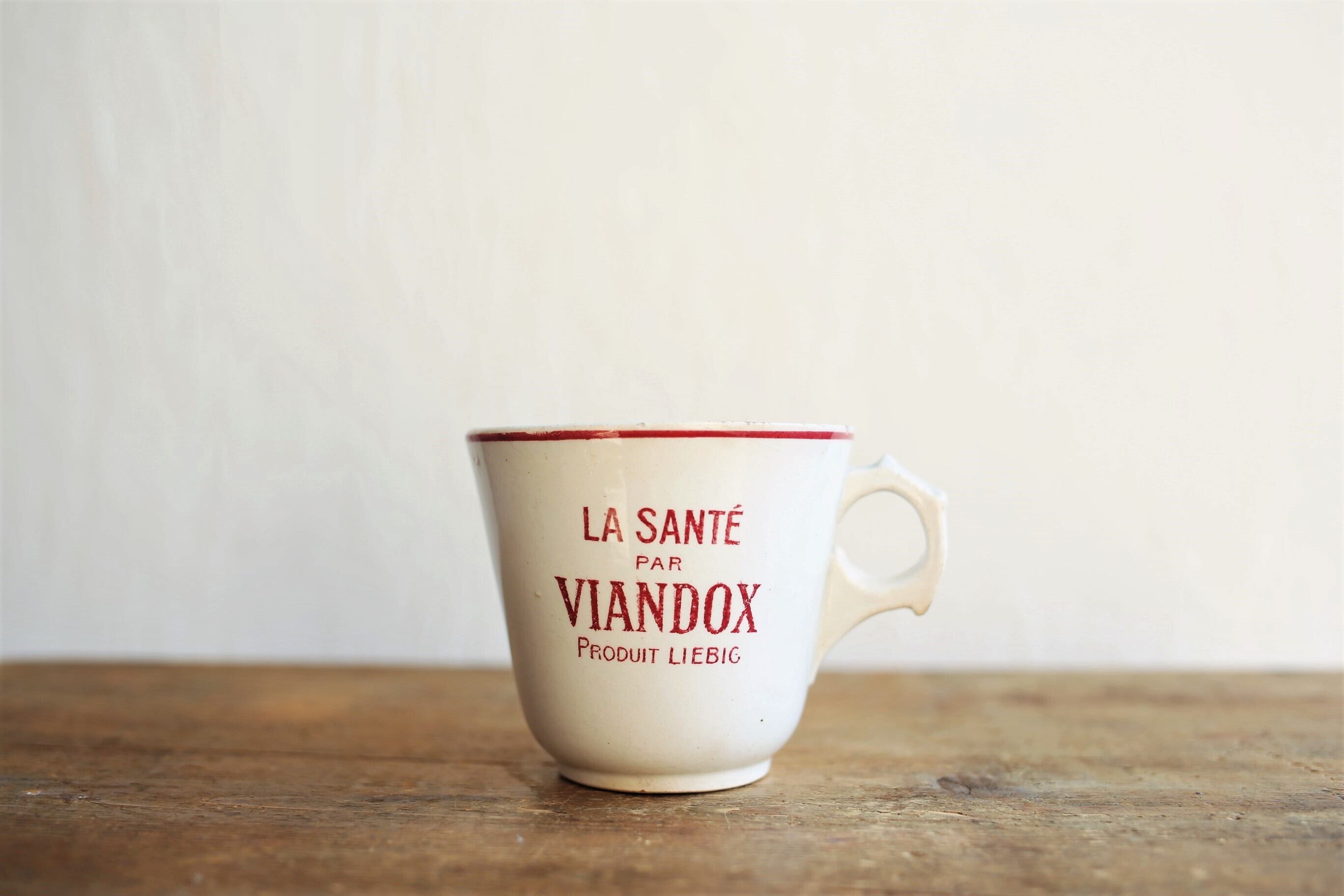 フランス アンティーク ヴィンテージ DIGOIN&SARREGUEMINES 『VIANDOX』スープカップ N-01011