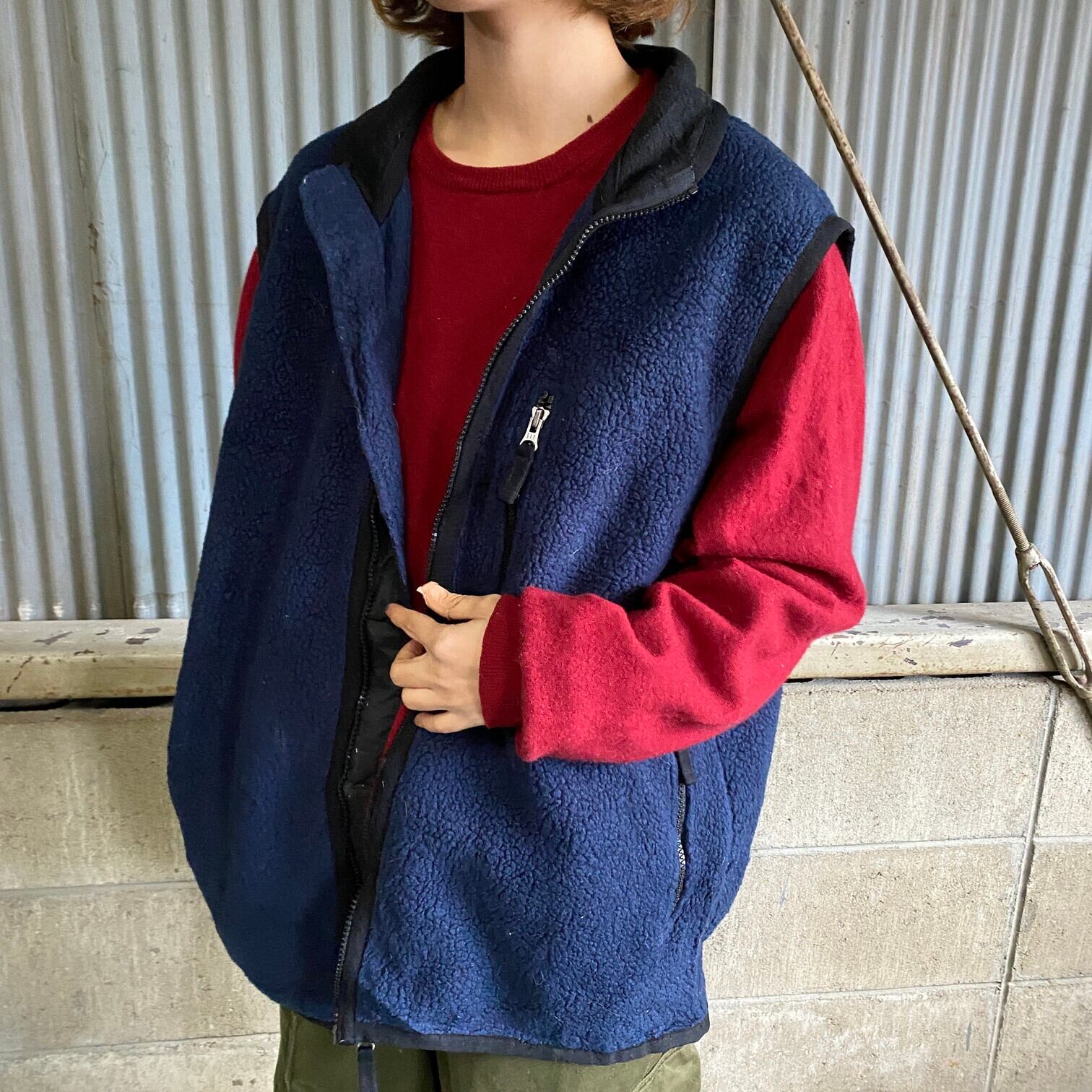 90年代 OLD GAP オールドギャップ ボア フリースベスト メンズL 古着 90s ヴィンテージ ビンテージ ネイビー  紺【フリースジャケット】【CS2301-50】 | cave 古着屋【公式】古着通販サイト