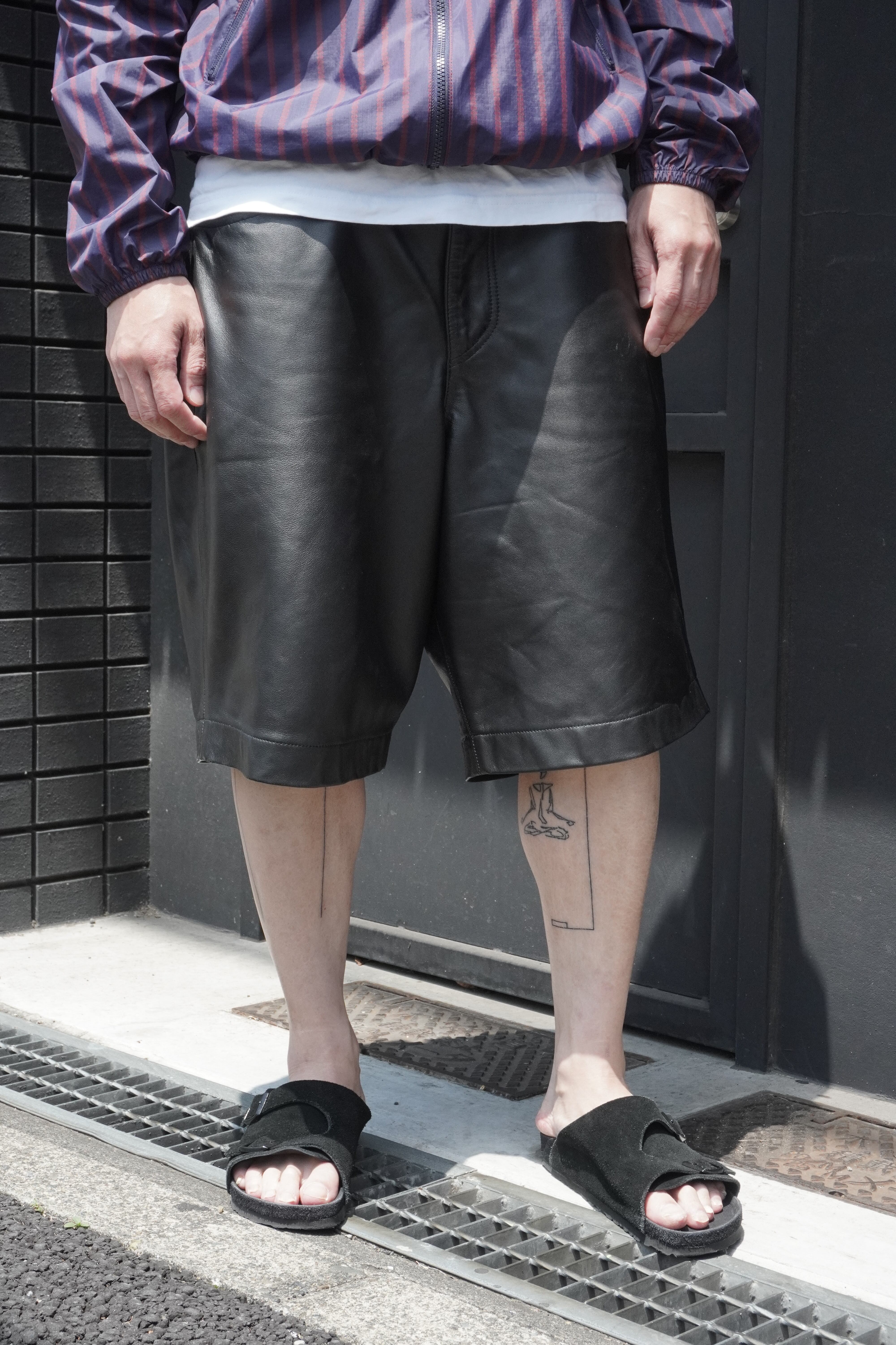 SO ORIGINAL 5 POCKET LAMB LEATHER SHORTS (BLACK) | SO SHOP