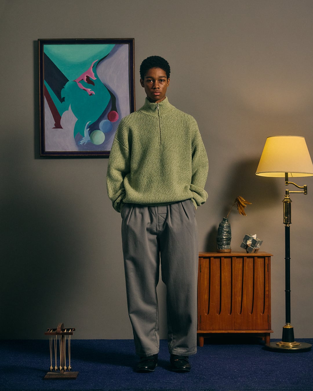 COMFORTABLE REASON, Fleece Back Slacks | not wonder store