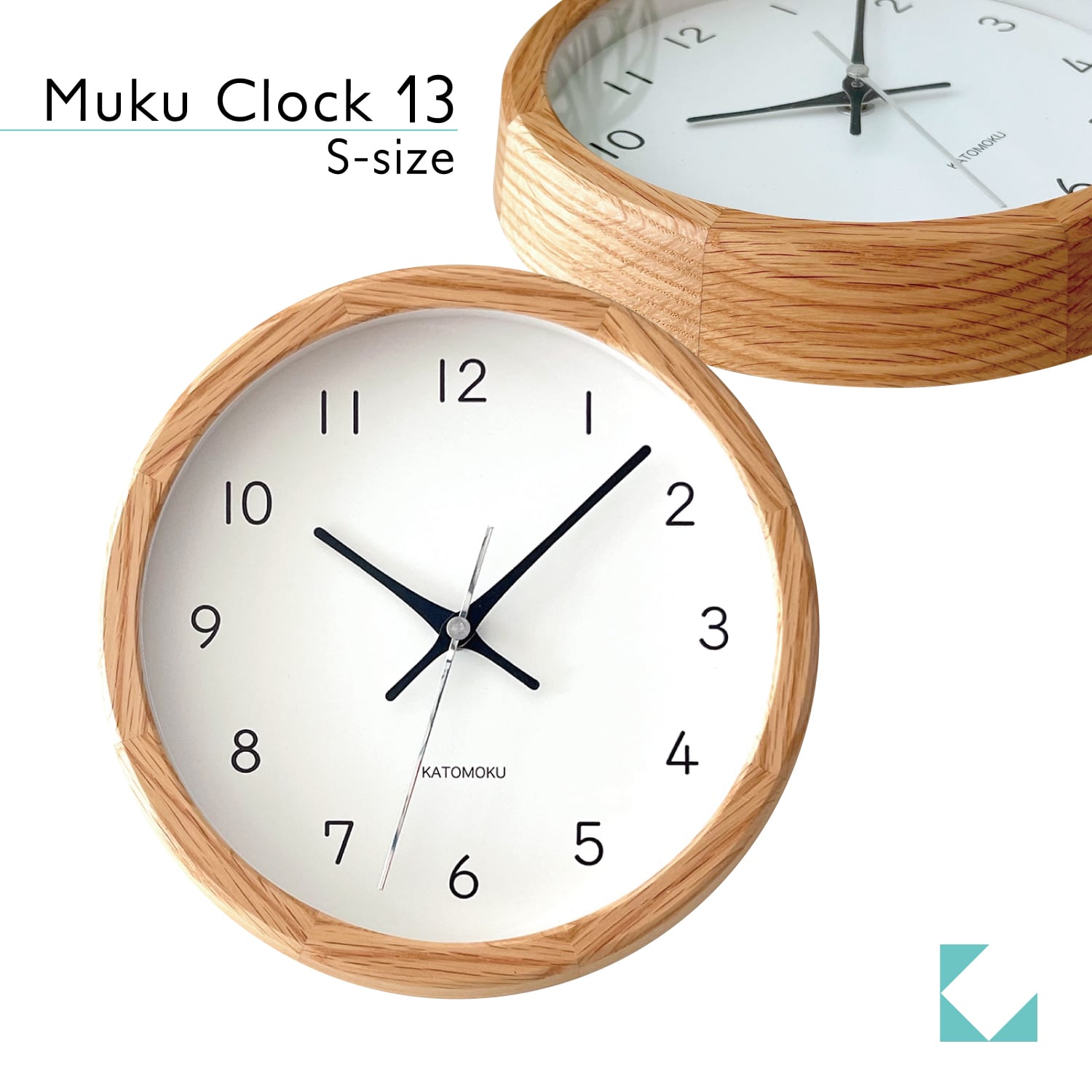 KKさまオーダーページ KATOMOKU muku clock 13 オーク km-130OA 掛け時計 | 加藤木工株式会社
