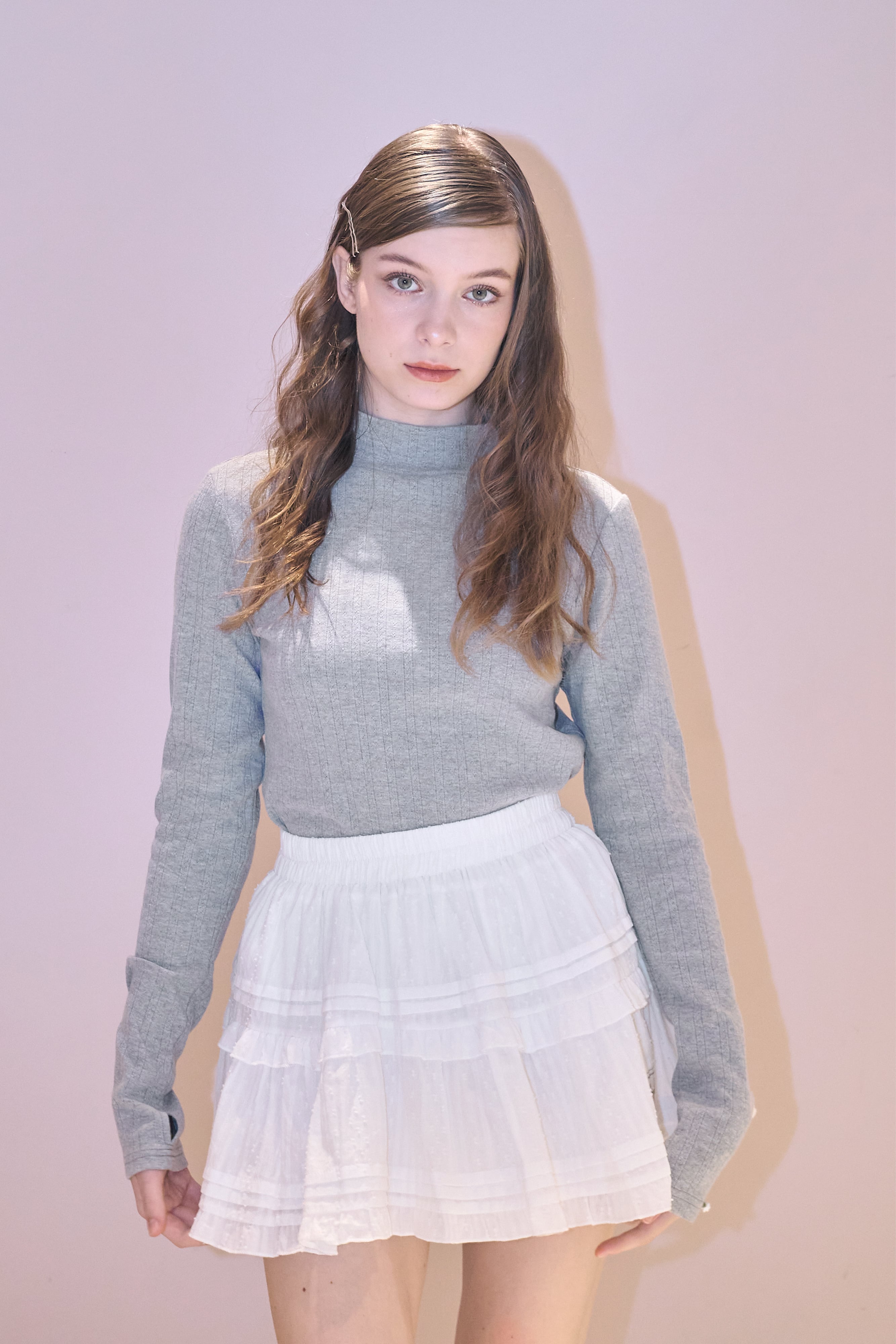 PETIT ROSE TOPS【mock turtleneck】 | mieya mieya
