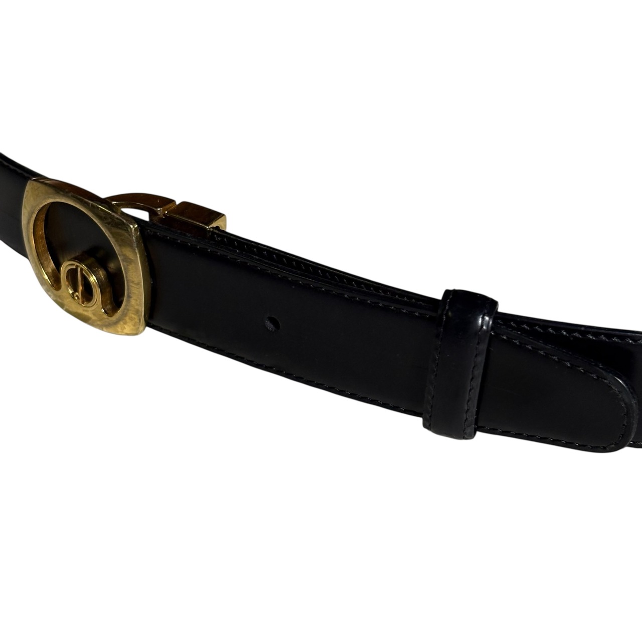 DUNHILL logo buckle leather belt