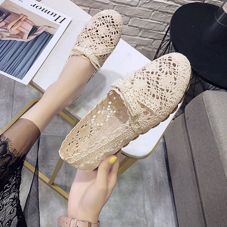 パンプス メッシュ フラットシューズ ぺたんこ 韓国ファッション
