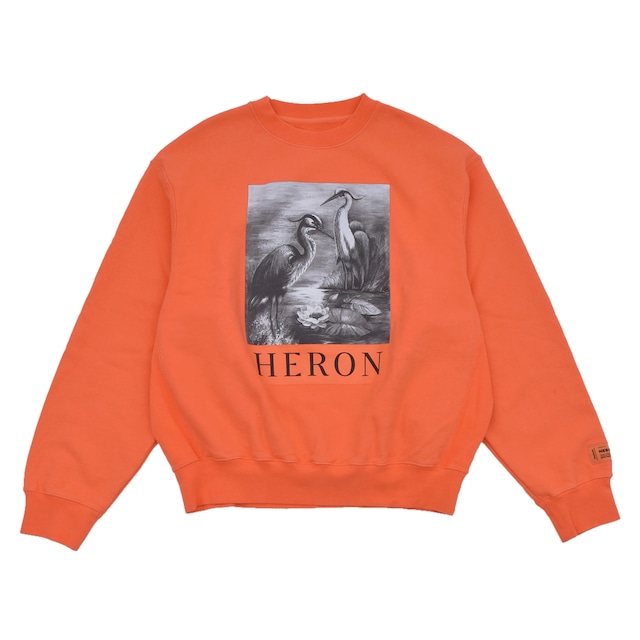 【HERON PRESTON】NF HERON BW CREWNECK (ORANGEBLACK)