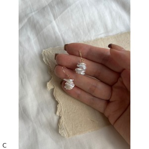 バロックパールフックピアス 5type W10326