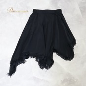 社交ダンス 衣装 Sanline サンリーヌ ラテン スカート レッスンウェア ブラック系 フリンジ 黒 無地 シンプル 練習 レッスン 短め 上品 かわいい アシンメトリー ダンス衣装 イベント ステージ おしゃれ レディース
