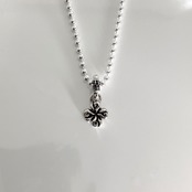 FLAMING CROSS BALL CHAIN NECKLACE / フレイミングクロス ボールチェーンネックレス