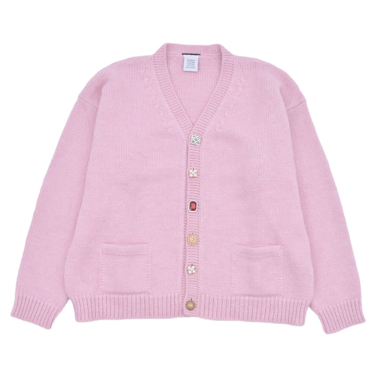 【VETEMENTS】FANCY BUTTON CARDIGAN - 1