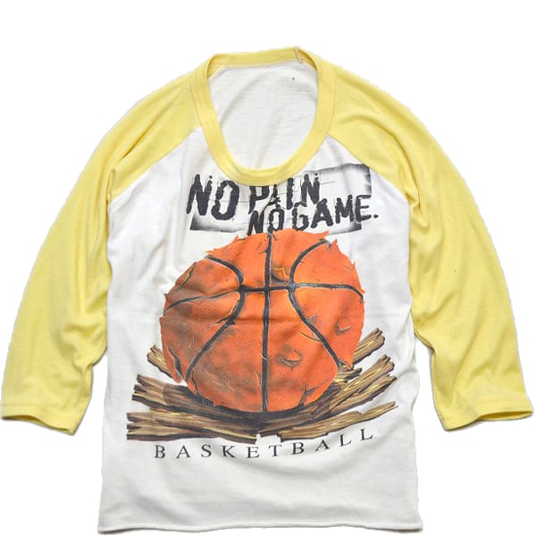 1点物◇バスケットボール七分袖プリントTシャツUS古着メンズS 1点物◇バスケットボール七分袖プリントTシャツUS古着メンズS