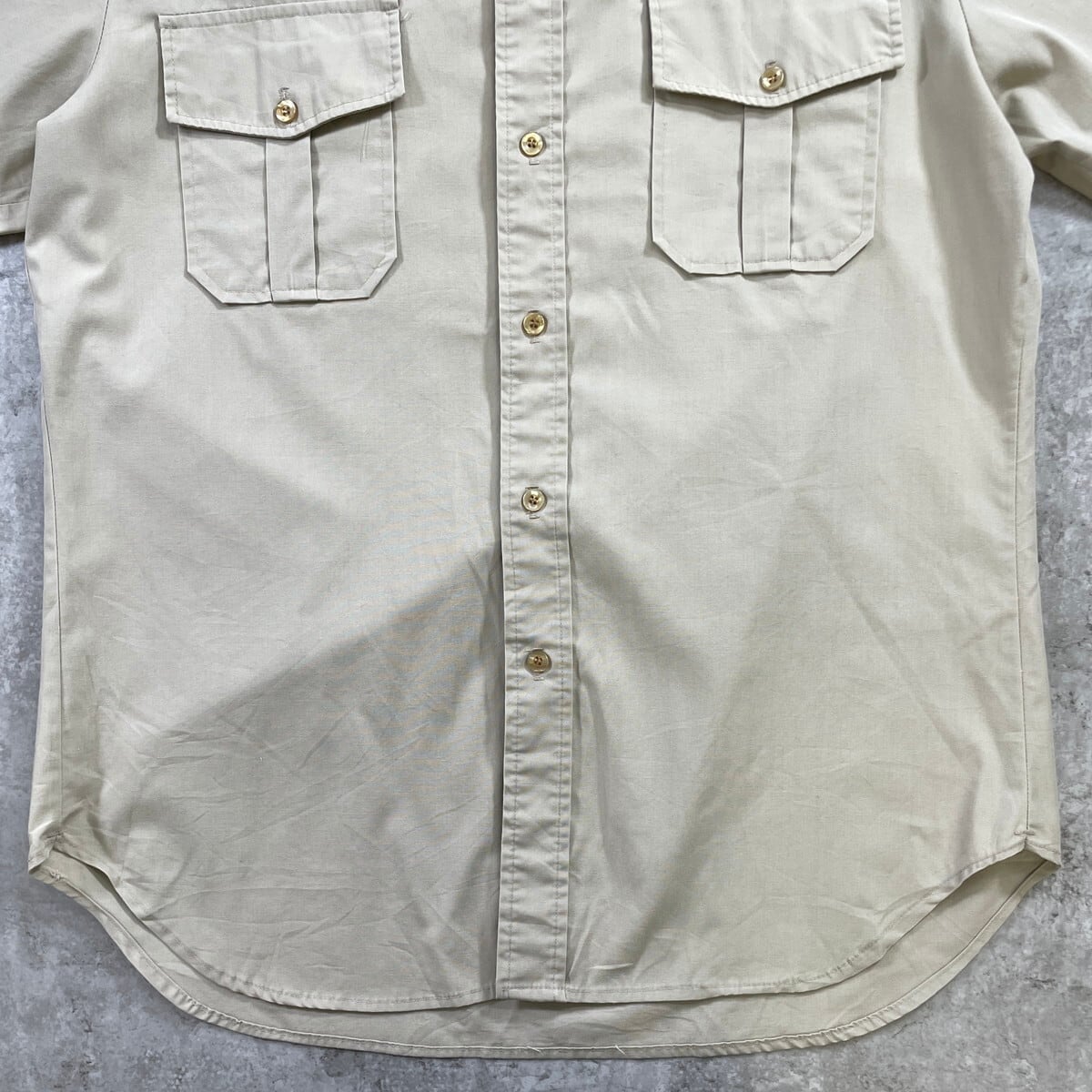 70年代 Eddie Bauer エディーバウアー 半袖 サファリシャツ メンズL