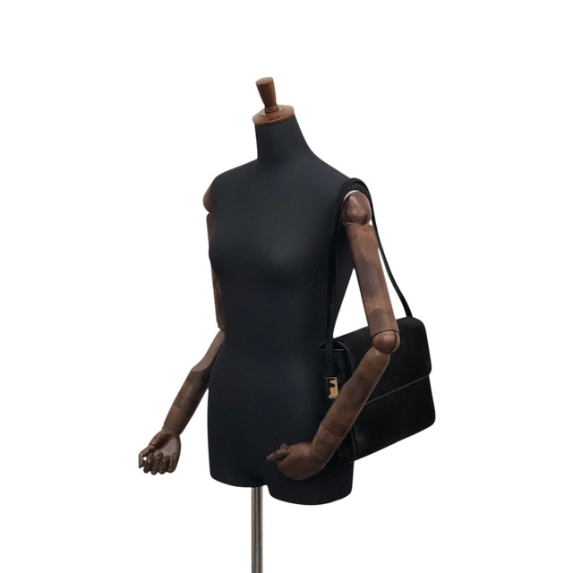 GUCCI グッチ ショルダーバッグ ブラック サイドロゴ ハラコ ワンショルダー vintage ヴィンテージ オールド v7uzb2