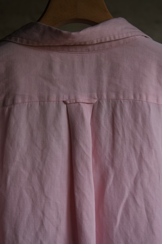 OK/90's "Polo by Ralph Lauren" linen silk open collar shirt/pink