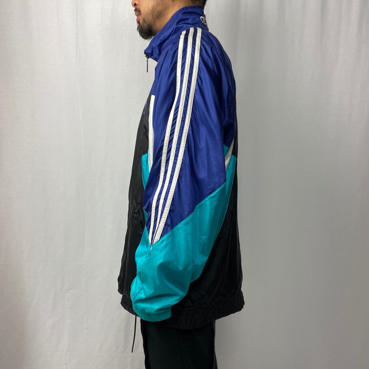 80年代 adidas アディダス ナイロン トラックジャケット メンズXL相当 