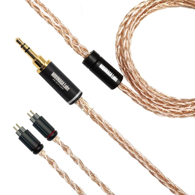 《SALE》【美品中古品】Volga-Nexus (ボルガ-ネクサス): NOBUNAGA Labs INSPIRE NEO:3.5mm3極ステレオミニプラグ対応 カスタムIEM2pinケーブル