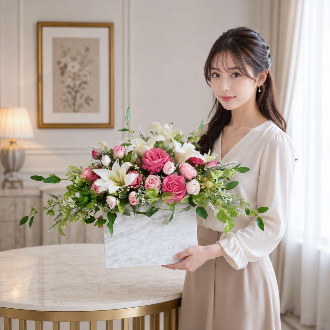 光触媒フラワー 百合が咲く優雅なホテルライクアレンジ アーティ