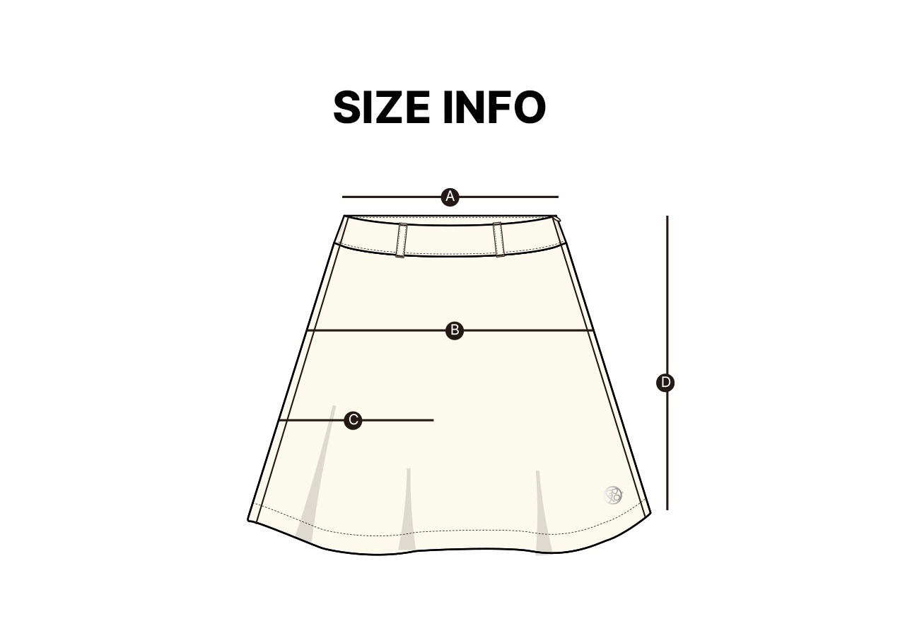 GOXO ゴーエックスオー メタルハートフレアスカート クリーム