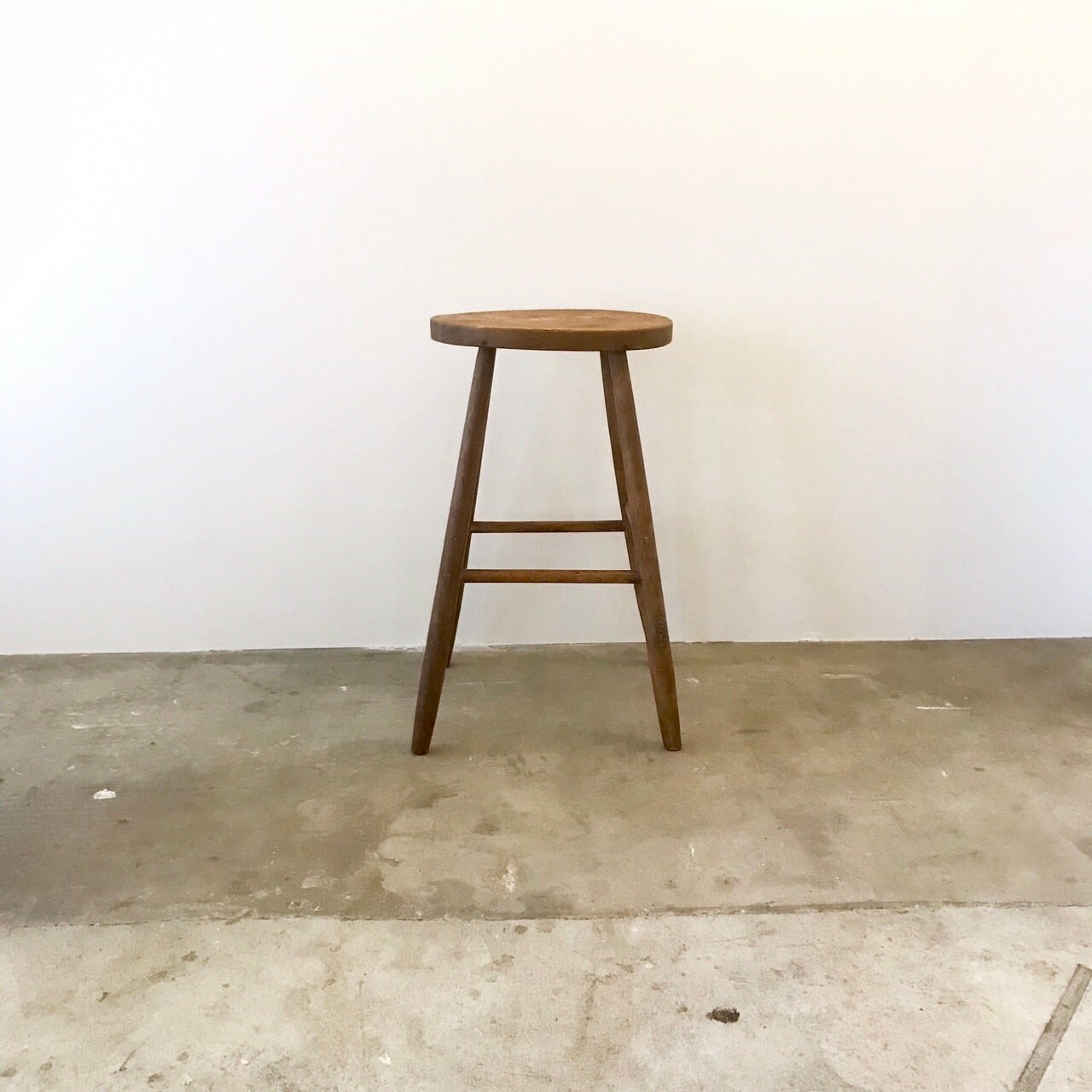 ハイスツール　オーバル　古家具