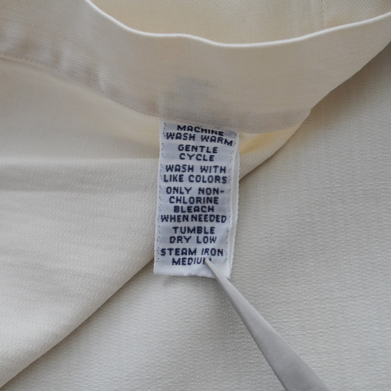 90s Ralph Lauren SILK COTTON shirt BLAKE Ivory [L] 古着 - 11