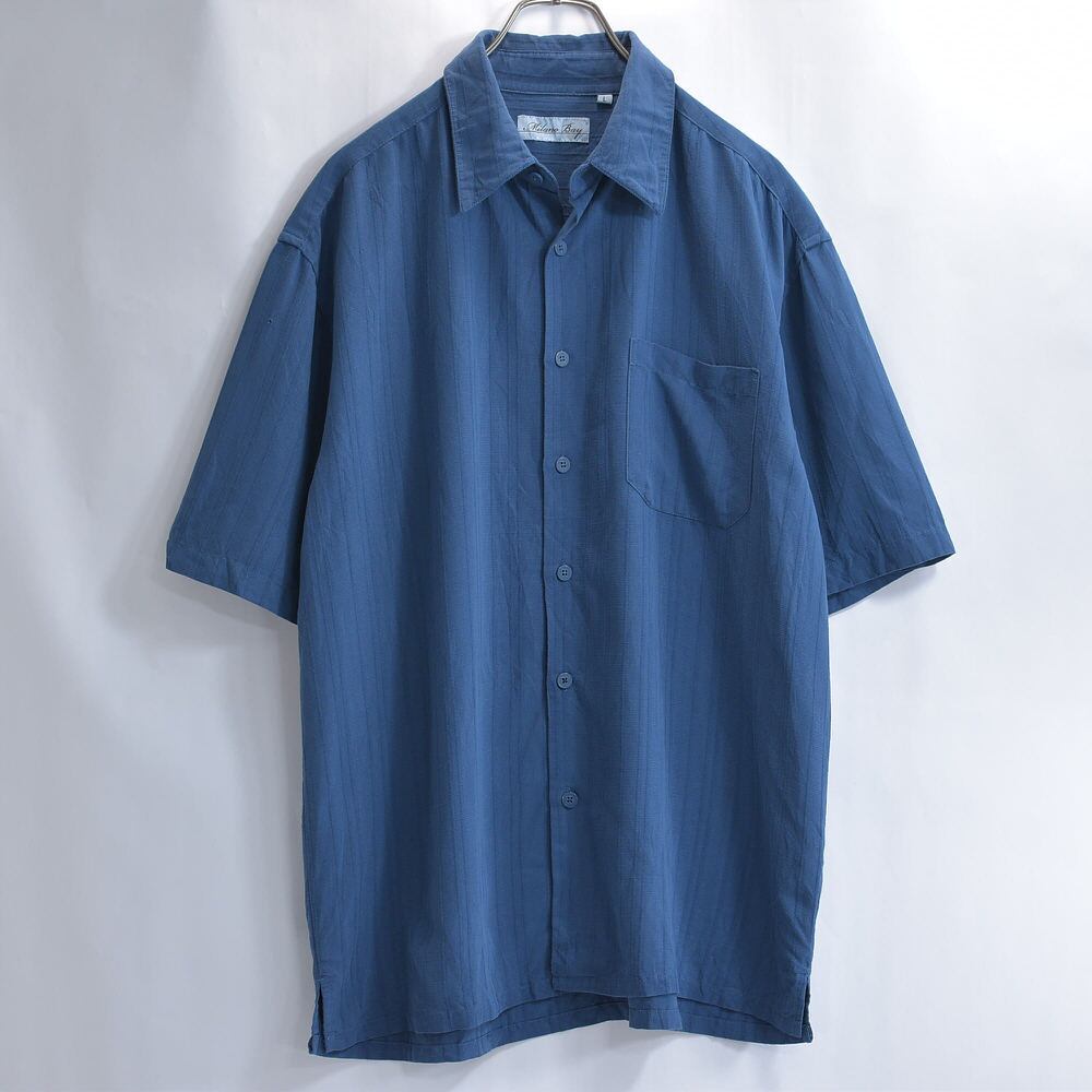 90s Milano Bay ミラノベイ モダール シャドーストライプ 半袖 シャツ