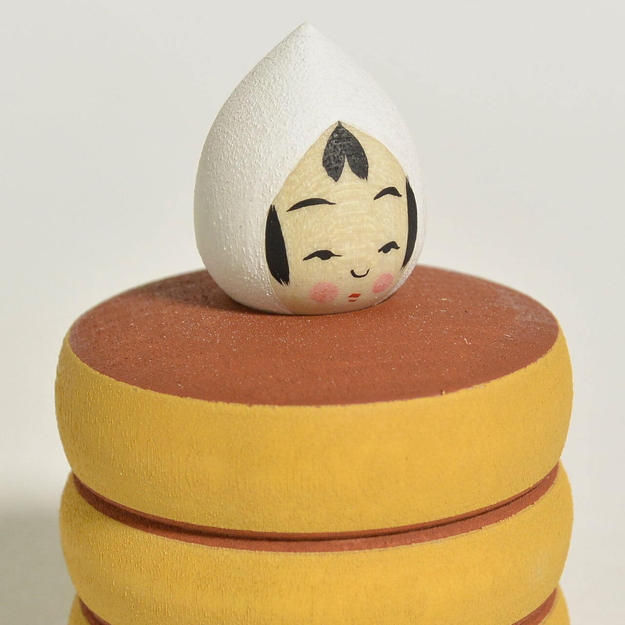 パンケーキちゃんこけし 約1.5寸 約4.5cm 鈴木明 工人（作並系）#2508