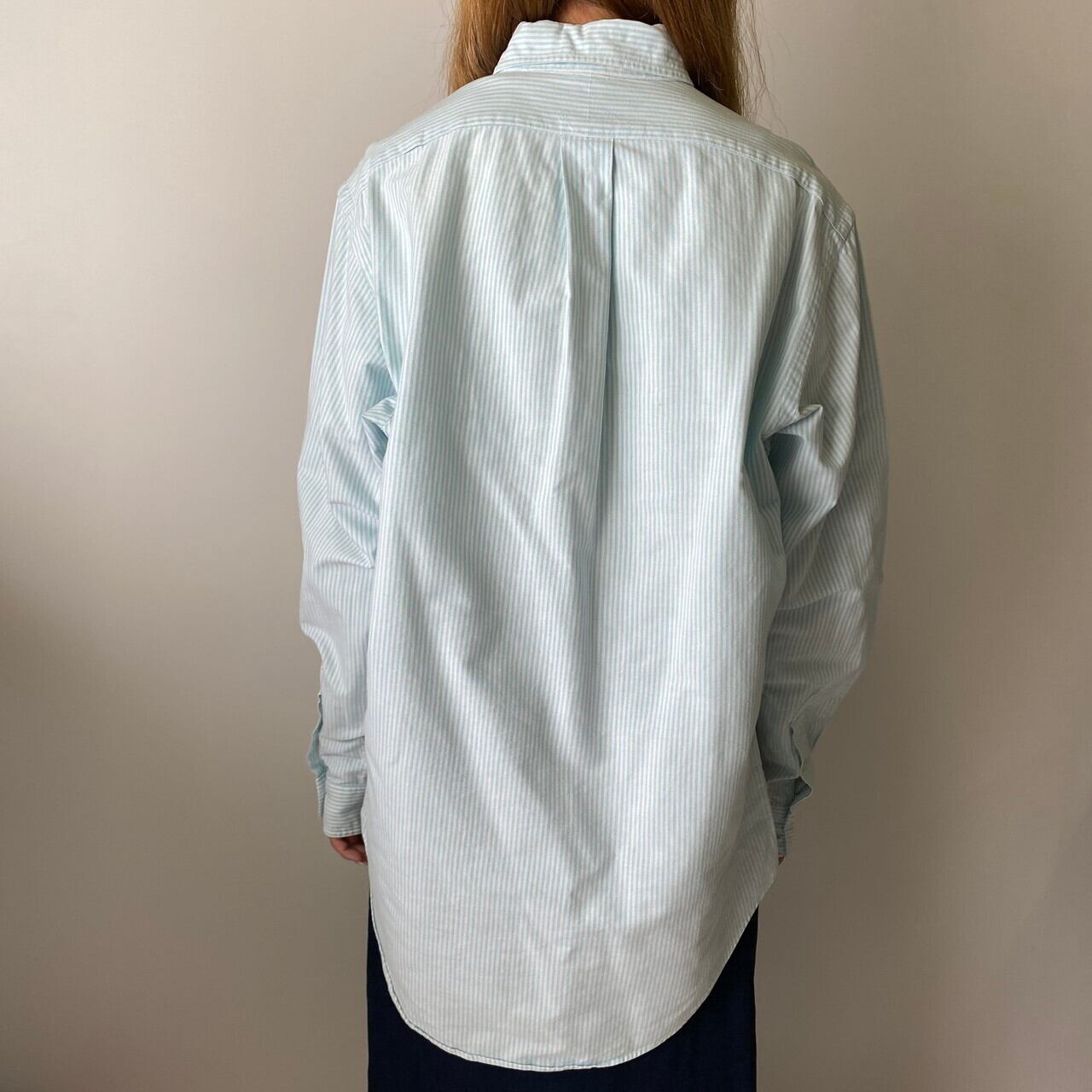 【XXL】ラルフローレン 刺繍ワンポイント　ストライプ　ボタンダウンシャツ XXL】ラルフローレン 刺繍ワンポイント ストライプ ボタンダウンシャツ