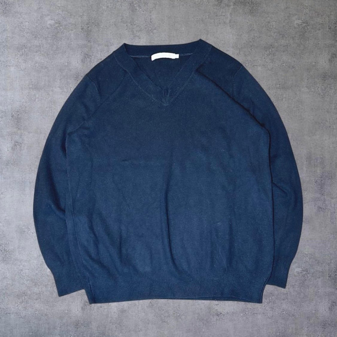 90～00s OLD STUSSY/Line Knit/紺タグ/S80/L/ラインニット/セーター