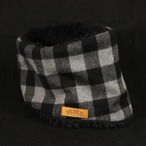 ROBIN NECK WARMER /チェック（BK/GR）&ブラックファー