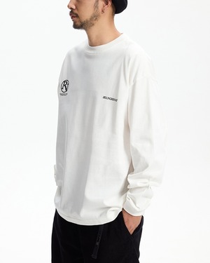 Oversized Box Silhouette Long Sleeve T-Shirt 　x00297