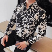 v neck print shirt 00284