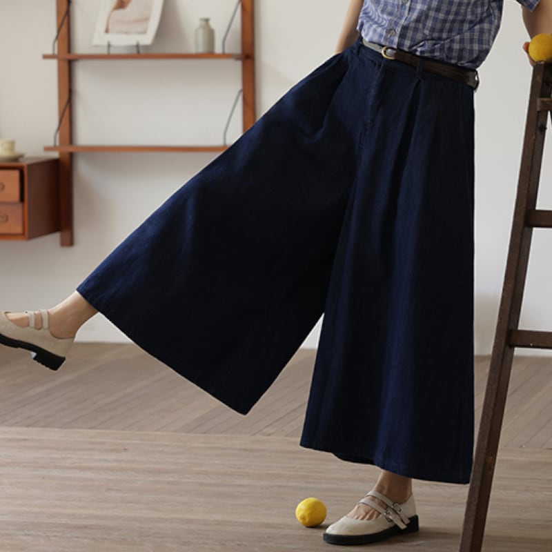 ハイウエストワイドレッグジーンズ M1698