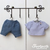 Vsb-7017 Sax strip shirt  blue pt set