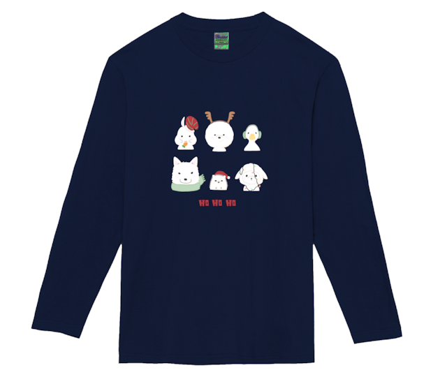 みちばたオリジナルグッズ　　雪色の祝祭長袖Tシャツ