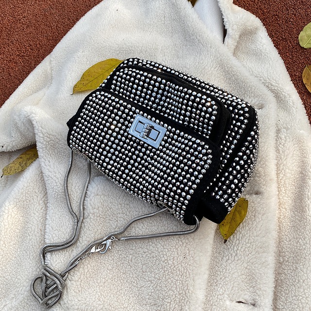 チェーン オータムウィンター 秋物 冬物 スクウェア メッセンジャーバッグ 手作りハンドバック8186128654