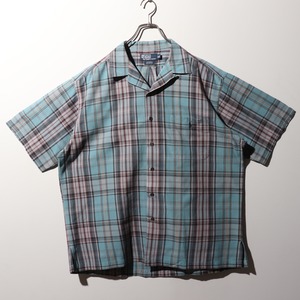 Mint Condition XL Caldwell オックスフォード ティールブルー チェック柄 ポロラルフローレン Polo Ralph Lauren 半袖開襟シャツ