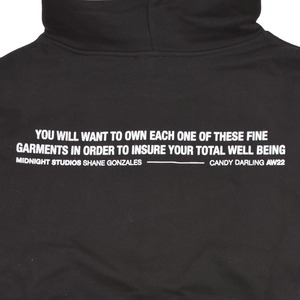 【MIDNIGHT STUDIOS】M-LOGO MICRO HOODED SWEATSHIRT(BLACK)