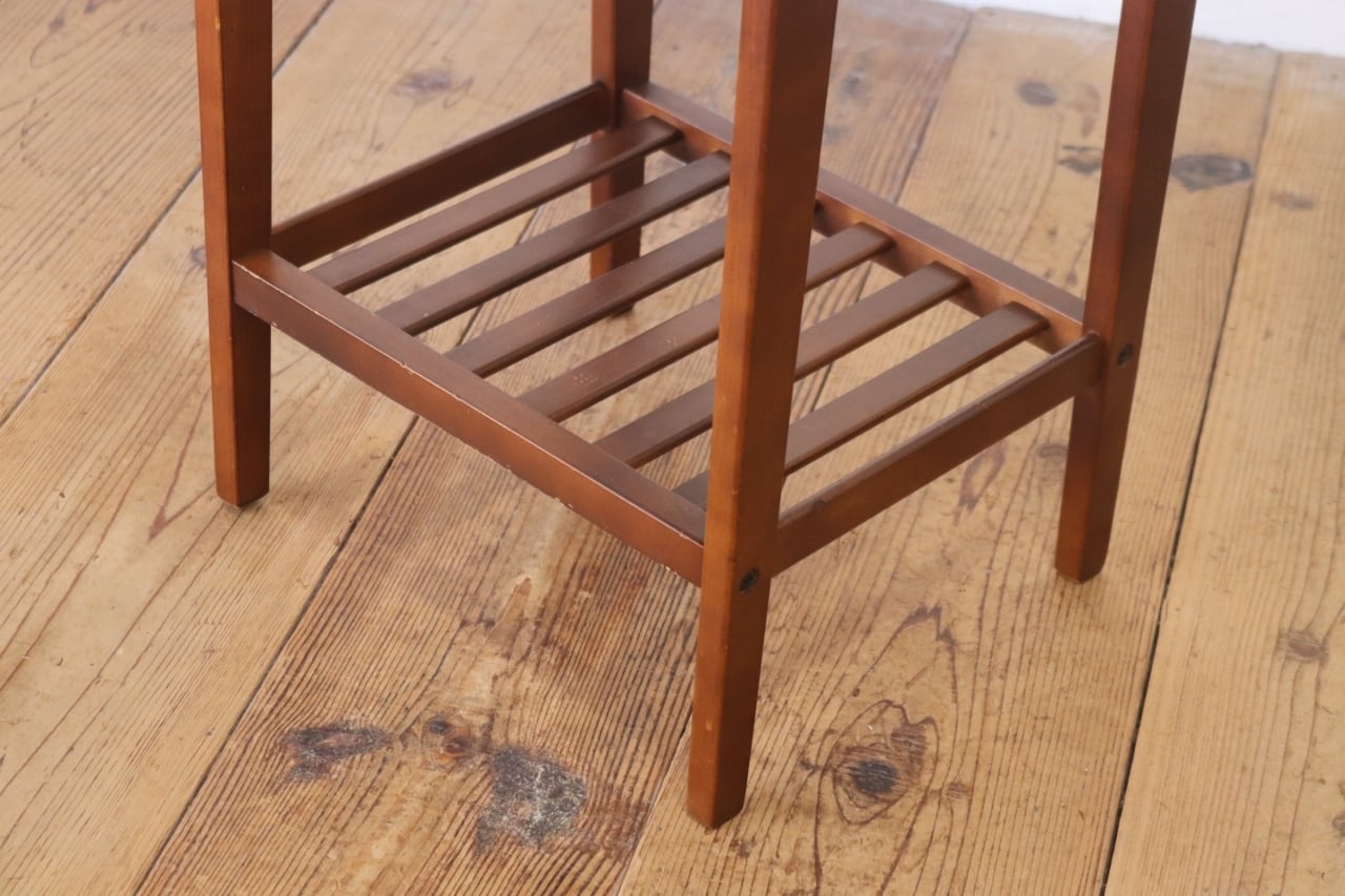 karimoku カリモク レトロ 電話台 花台 飾り台 木製 メラミン天板