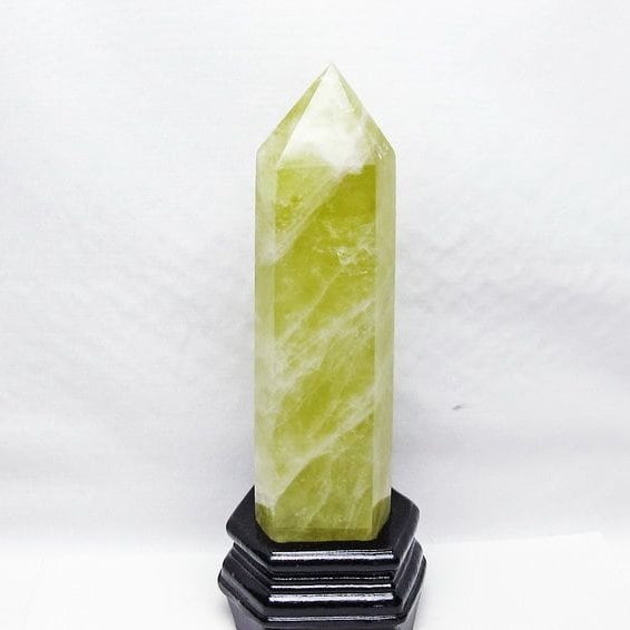 1.3Kg シトリン 六角柱 シトリンクォーツ ポイント 台座付属 一点物 152-4144