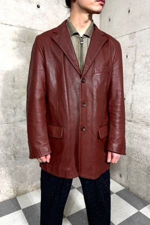 "ITALY" vintage leather tailored jacket